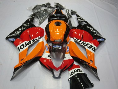 Schwarz Repsol 2009-2012 Honda CBR600RR Motorrad Verkleidung