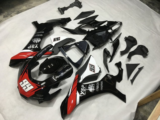 Schwarz Rot & Gelb 2015-2019 Yamaha R1 Motorrad Verkleidung