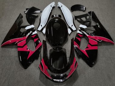 Schwarz Rot Glänzend & Weiß 1998-2007 Yamaha YZF600 Motorrad Verkleidung