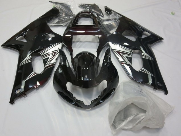 Schwarz Silber Glanz 2001-2003 Suzuki GSXR 600-750 Motorrad Verkleidung Schwarz Silber Glanz 2001-2003 Suzuki GSXR 600-750 Motorrad Verkleidung