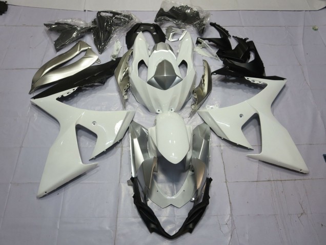 Silber & Weiß 2009-2016 Suzuki GSXR 1000 Motorrad Verkleidung Silber & Weiß 2009-2016 Suzuki GSXR 1000 Motorrad Verkleidung