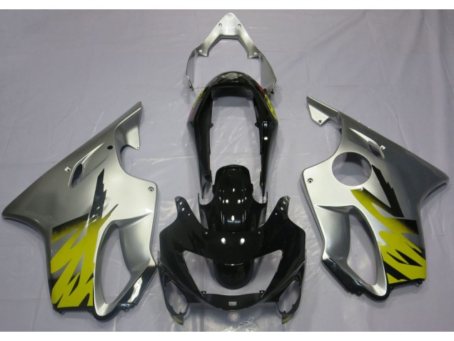 Silber Gelb & Schwarz 1999-2000 Honda CBR600 F4 Motorrad Verkleidung Silber Gelb & Schwarz 1999-2000 Honda CBR600 F4 Motorrad Verkleidung