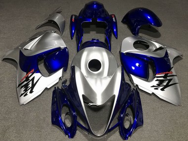 Silber Glänzend & Blau 2008-2020 Suzuki GSXR 1300 Motorrad Verkleidung