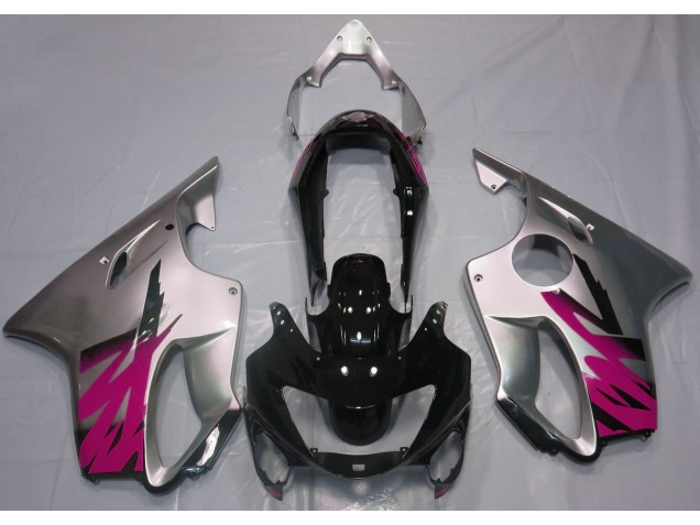 Silber Glänzend & Rosa 1999-2000 Honda CBR600 F4 Motorrad Verkleidung Silber Glänzend & Rosa 1999-2000 Honda CBR600 F4 Motorrad Verkleidung