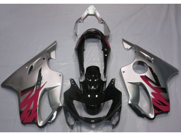 Silber Glänzend & Rot 1999-2000 Honda CBR600 F4 Motorrad Verkleidung Silber Glänzend & Rot 1999-2000 Honda CBR600 F4 Motorrad Verkleidung