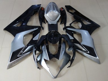 Silber Glänzend & Schwarz 2005-2006 Suzuki GSXR 1000 Motorrad Verkleidung