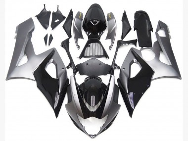 Silber & Glänzender Schwarzstil 2005-2006 Suzuki GSXR 1000 Motorrad Verkleidung