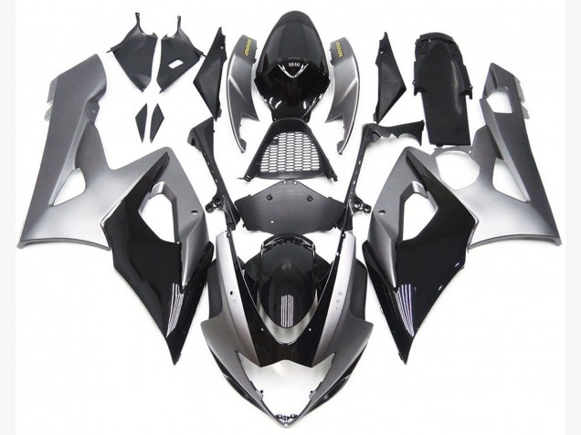 Silber & Glänzender Schwarzstil 2005-2006 Suzuki GSXR 1000 Motorrad Verkleidung Silber & Glänzender Schwarzstil 2005-2006 Suzuki GSXR 1000 Motorrad Verkleidung