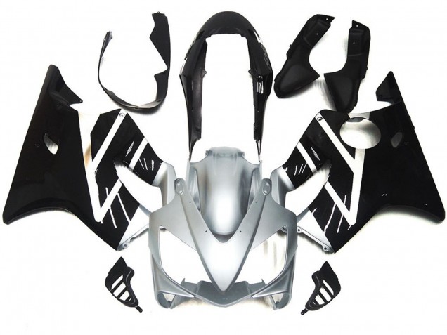 Silber Grau & Schwarz Glänzend 2004-2007 Honda CBR600 F4i Motorrad Verkleidung Silber Grau & Schwarz Glänzend 2004-2007 Honda CBR600 F4i Motorrad Verkleidung