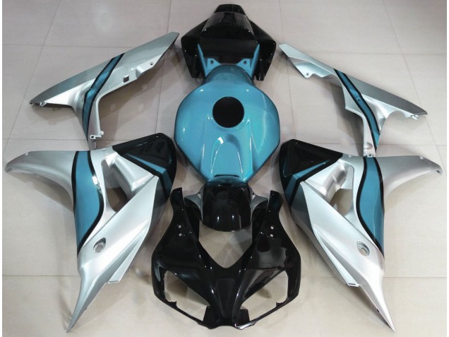 Silber & Hellblau Kundenspezifisch 2006-2007 Honda CBR1000RR Motorrad Verkleidung Silber & Hellblau Kundenspezifisch 2006-2007 Honda CBR1000RR Motorrad Verkleidung