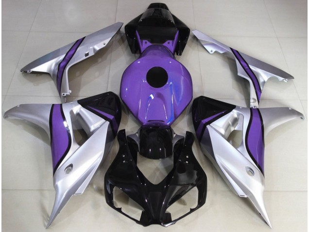 Silber & Lila Kundenspezifisch 2006-2007 Honda CBR1000RR Motorrad Verkleidung Silber & Lila Kundenspezifisch 2006-2007 Honda CBR1000RR Motorrad Verkleidung
