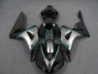 Silber Mit Blauem Nadelstreifen 2006-2007 Honda CBR1000RR Motorrad Verkleidung