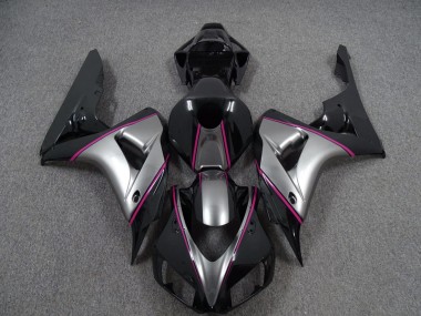 Silber Mit Rosa Nadelstreifen Streifen 2006-2007 Honda CBR1000RR Motorrad Verkleidung