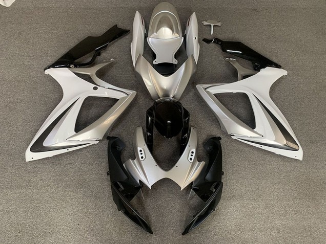 Silber Weiß OEM Stil 2006-2007 Suzuki GSXR 600-750 Motorrad Verkleidung Silber Weiß OEM Stil 2006-2007 Suzuki GSXR 600-750 Motorrad Verkleidung