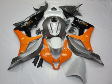 Silber Weiß & Orange 2007-2008 Honda CBR600RR Motorrad Verkleidung