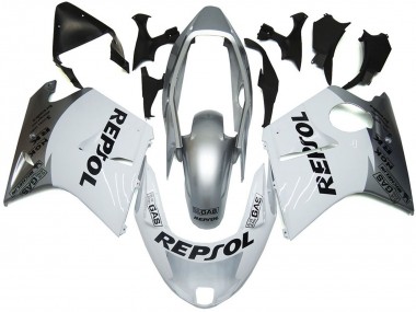 Silberweiß Repsol 1996-2007 Honda CBR1100XX Motorrad Verkleidung