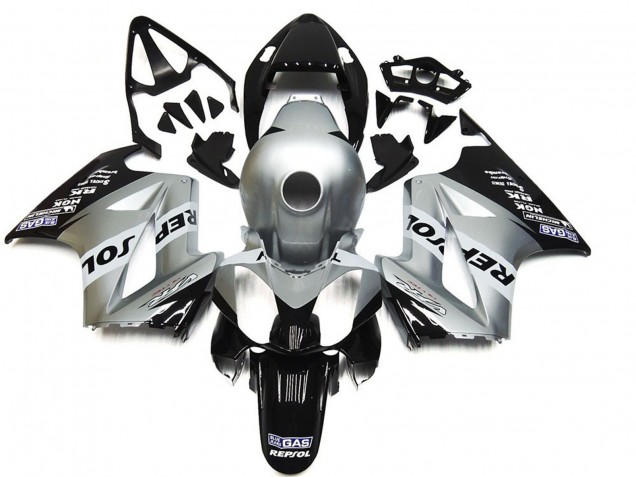 Silber Repsol 2002-2012 Honda VFR800 Motorrad Verkleidung Silber Repsol 2002-2012 Honda VFR800 Motorrad Verkleidung