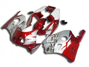 Silber Rot & Weiß 1990-1998 Honda CBR250RR Motorrad Verkleidung