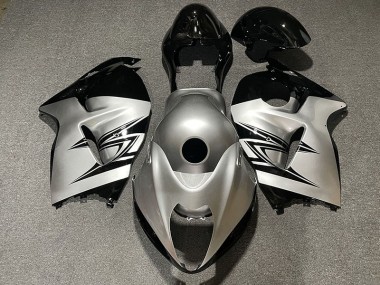 Silber & Schwarz 1997-2007 Suzuki GSXR 1300 Motorrad Verkleidung