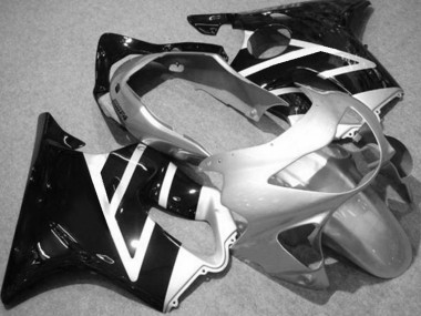 Silber Schwarz 1999-2000 Honda CBR600 F4 Motorrad Verkleidung