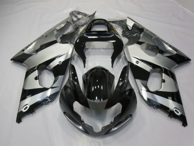 Silber & Schwarz 2000-2002 Suzuki GSXR 1000 Motorrad Verkleidung