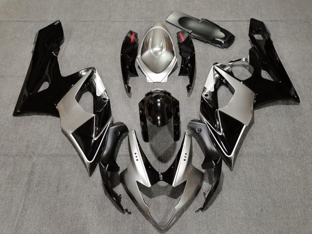 Silber & Schwarz 2005-2006 Suzuki GSXR 1000 Motorrad Verkleidung Silber & Schwarz 2005-2006 Suzuki GSXR 1000 Motorrad Verkleidung