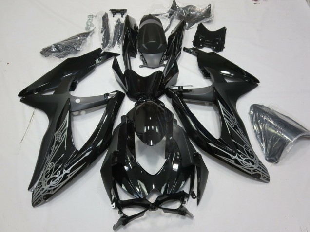 Silber & Schwarz 2008-2010 Suzuki GSXR 600-750 Motorrad Verkleidung Silber & Schwarz 2008-2010 Suzuki GSXR 600-750 Motorrad Verkleidung