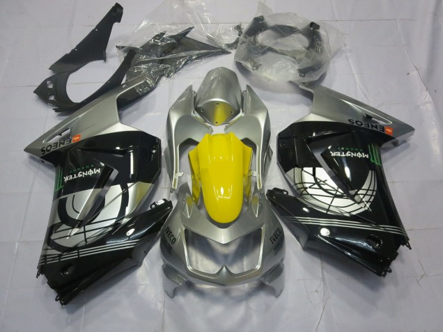 Silber & Schwarz 2008-2012 Kawasaki Ninja 250 Motorrad Verkleidung Silber & Schwarz 2008-2012 Kawasaki Ninja 250 Motorrad Verkleidung