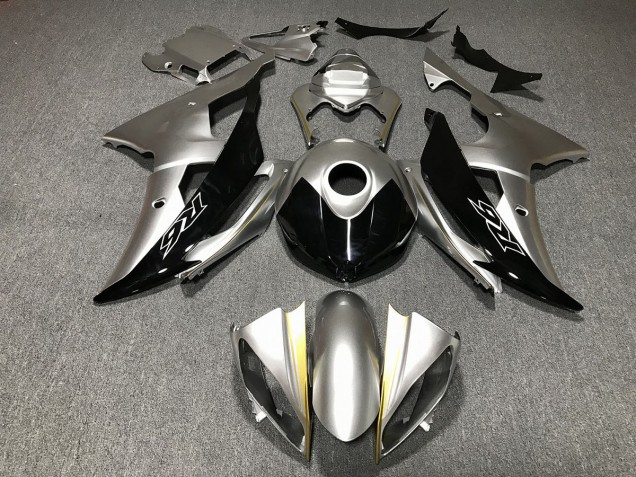 Silber & Schwarz Custom 2008-2016 Yamaha R6 Motorrad Verkleidung Silber & Schwarz Custom 2008-2016 Yamaha R6 Motorrad Verkleidung