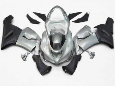 Silber Schwarz Matt 2005-2006 Kawasaki ZX6R Motorrad Verkleidung
