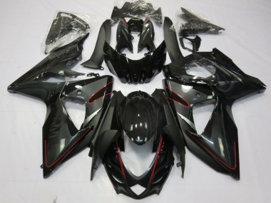 Silber Schwarz & Rot 2009-2016 Suzuki GSXR 1000 Motorrad Verkleidung
