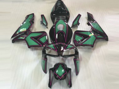 Smaragdgrün & Rosa Umriss 2005-2006 Honda CBR600RR Motorrad Verkleidung