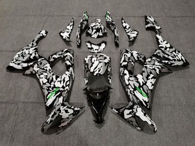 Tarnung & Grünes Logo 2008-2010 Kawasaki ZX10R Motorrad Verkleidung