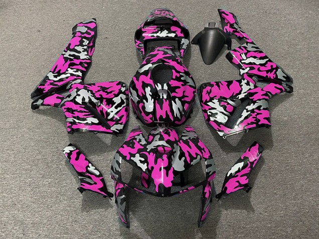 Tarnung & Hot Pink 2005-2006 Honda CBR600RR Motorrad Verkleidung Tarnung & Hot Pink 2005-2006 Honda CBR600RR Motorrad Verkleidung