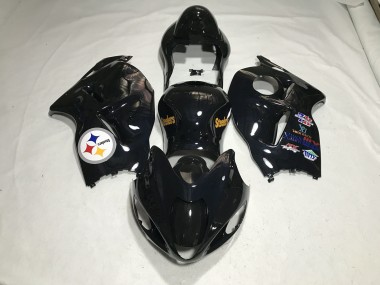 Teamlogo In Schwarz Glänzend 1997-2007 Suzuki GSXR 1300 Motorrad Verkleidung