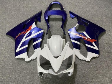 Tiefes Blau & Weiß 2001-2003 Honda CBR600 F4i Motorrad Verkleidung