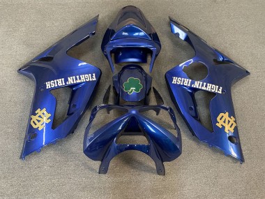 Tiefes Blau 2003-2004 Kawasaki ZX6R Motorrad Verkleidung