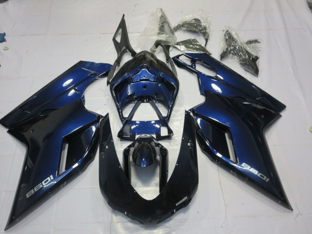 Tiefes Blau 2007-2014 Ducati 848 1098 1198 Motorrad Verkleidung Tiefes Blau 2007-2014 Ducati 848 1098 1198 Motorrad Verkleidung
