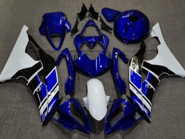 Tiefes Blau & Weiß Benutzerdefiniert 2008-2016 Yamaha R6 Motorrad Verkleidung