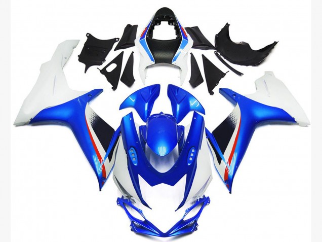 Tiefes Blau & Glänzender Weißstil 2011-2024 Suzuki GSXR 600-750 Motorrad Verkleidung Tiefes Blau & Glänzender Weißstil 2011-2024 Suzuki GSXR 600-750 Motorrad Verkleidung