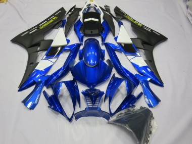 Tiefes Blau Mit Gelbem Aufkleber 2006-2007 Yamaha R6 Motorrad Verkleidung