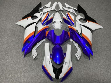 Tiefes Blau & Orange 2017-2021 Yamaha R6 Motorrad Verkleidung