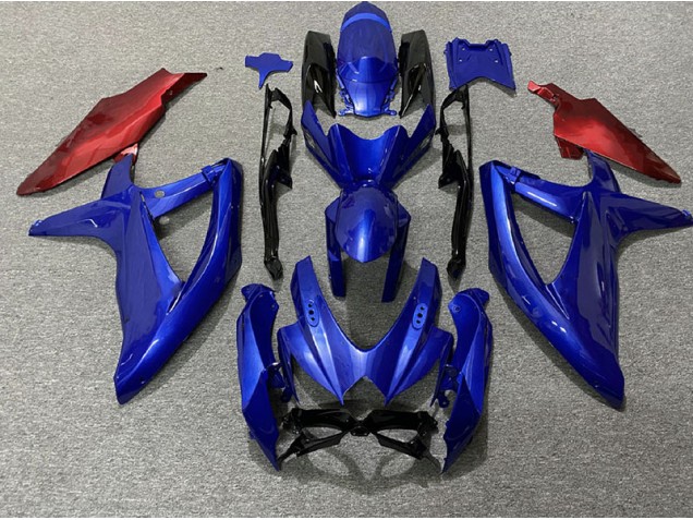 Tiefes Blau & Rot 2008-2010 Suzuki GSXR 600-750 Motorrad Verkleidung Tiefes Blau & Rot 2008-2010 Suzuki GSXR 600-750 Motorrad Verkleidung