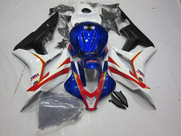 Tiefes Blau Weiß & Rot HRC 2007-2008 Honda CBR600RR Motorrad Verkleidung Tiefes Blau Weiß & Rot HRC 2007-2008 Honda CBR600RR Motorrad Verkleidung