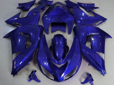 Tiefes Blau Schlicht 2006-2007 Kawasaki ZX10R Motorrad Verkleidung