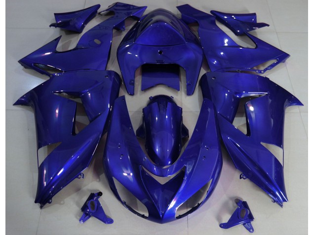 Tiefes Blau Schlicht 2006-2007 Kawasaki ZX10R Motorrad Verkleidung Tiefes Blau Schlicht 2006-2007 Kawasaki ZX10R Motorrad Verkleidung