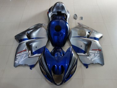 Tiefes Blau & Silber 1997-2007 Suzuki GSXR 1300 Motorrad Verkleidung
