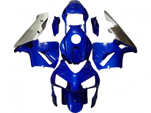 Tiefes Blau & Silber 2003-2004 Honda CBR600RR Motorrad Verkleidung Tiefes Blau & Silber 2003-2004 Honda CBR600RR Motorrad Verkleidung
