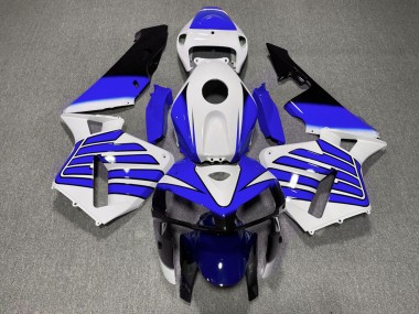 Tiefes Blau & Weiße Flügel 2005-2006 Honda CBR600RR Motorrad Verkleidung