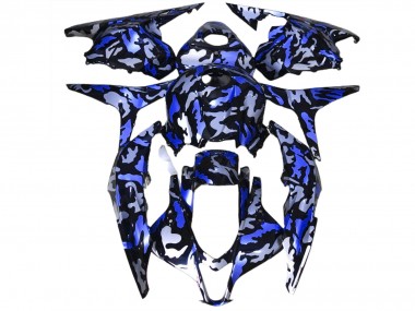 Tiefes Blauer Schnee Tarnung 2009-2012 Honda CBR600RR Motorrad Verkleidung